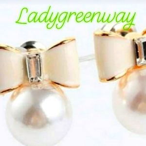 Fashion bowtie earrings brand new